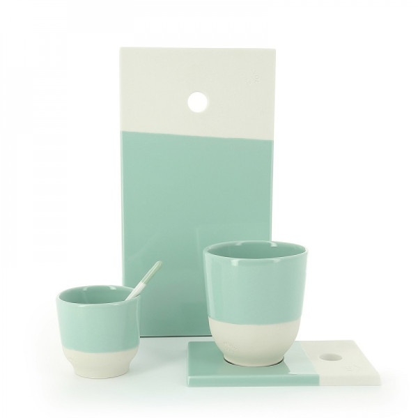 Revol Color Lab rectangular snack plate, turquoise, 24.5 x 13 x 0.8 cm