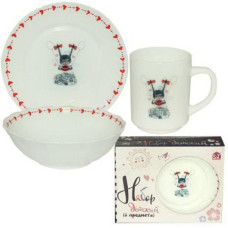 Set for children 3 items Girl (plate-7, bowl-6, cup-230 ml) SNT Ukraine