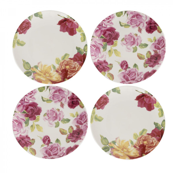 Набор тарелок CreativeTops SOUTHBOURNE ROSE, фарфор, диаметр 20,5 см, 4 шт.
