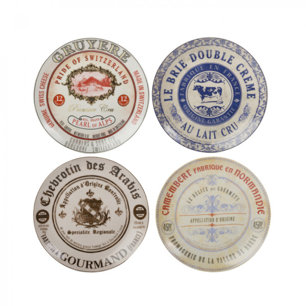Набор тарелок для творога CreativeTops GOURMET CHEESE, диаметр 19 см, 4 шт.