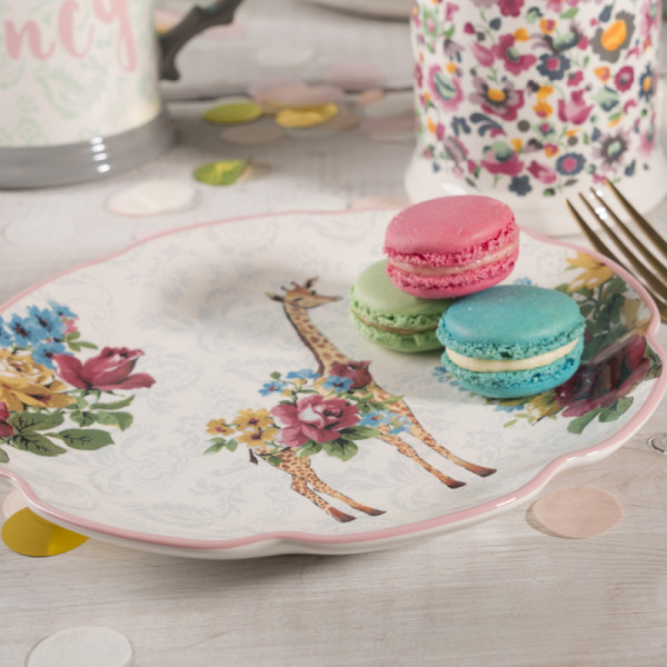 Тарелка десертная CreativeTops BLOOMING FANCY Giraffe, керамика, диаметр 20,5 см