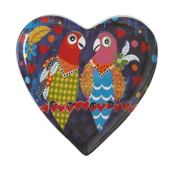 Тарелка десертная Maxwell Williams Love Brirds LOVE HEARTS, фарфор, диаметр 15,5 см