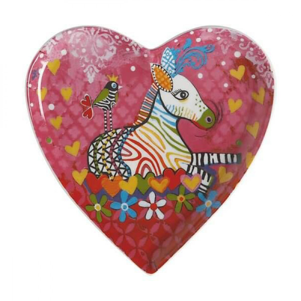 Тарелка десертная Maxwell Williams Zig Zag Zeb LOVE HEARTS, фарфор, диаметр 15,5 см