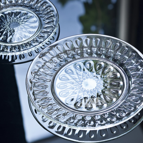 Dessert plate La Rochere Lyonnais, anthracite, diameter 21 cm