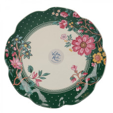 Тарелка для канапе CreativeTops EASTERN FLORA зеленая, керамика, диаметр 17 см