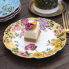 Тарелка для канапе CreativeTops EASTERN FLORA желтая, керамика, диаметр 17 см
