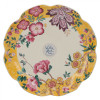 Тарелка для канапе CreativeTops EASTERN FLORA желтая, керамика, диаметр 17 см