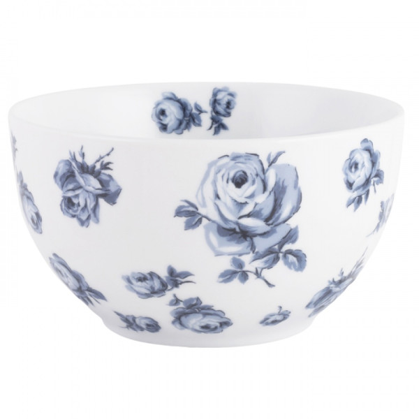 Миска для мюсли Katie Alice VINTAGE INDIGO White Floral, фарфор, диаметр 15,5 см, h 8 см