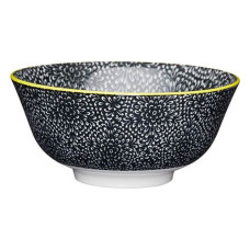 Миска Kitchen Craft BLACK FLORAL, керамика, диаметр 16 см, 500 мл