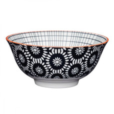 Миска Kitchen Craft BLACK TILE, керамика, диаметр 16 см, 500 мл