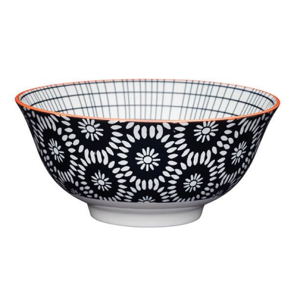 Миска Kitchen Craft BLACK TILE, керамика, диаметр 16 см, 500 мл