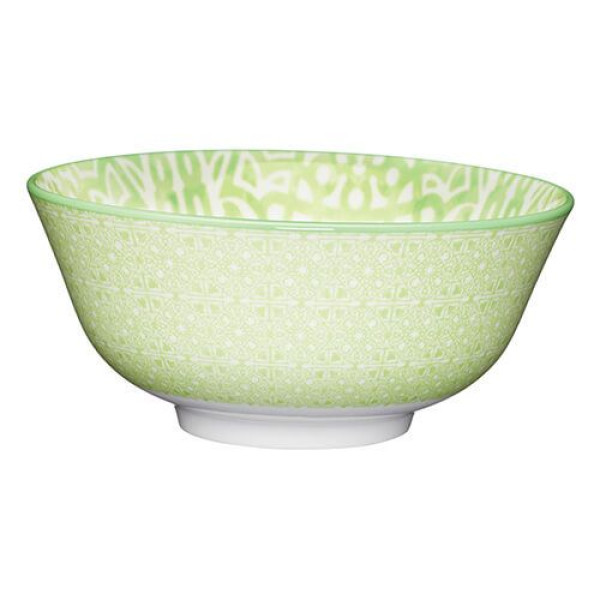 Миска Kitchen Craft GREEN TILE, керамика, диаметр 16 см, 500 мл