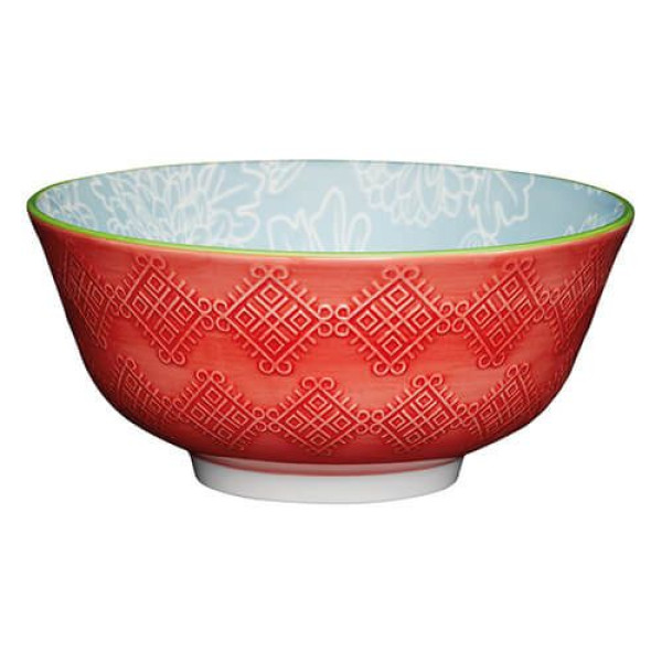 Миска Kitchen Craft GREY FLORAL, керамика, диаметр 16 см, 500 мл