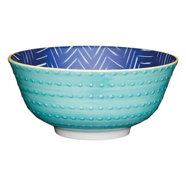 Миска Kitchen Craft LEAFY INDIGO, керамика, диаметр 16 см, 500 мл