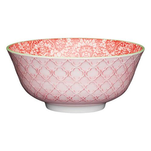 Миска Kitchen Craft RED DAMASK, керамика, диаметр 16 см, 500 мл