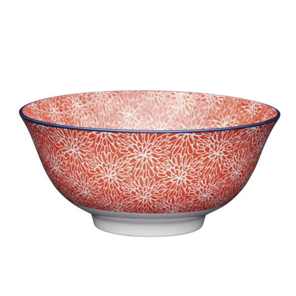 Миска Kitchen Craft RED FLORAL, керамика, диаметр 16 см, 500 мл