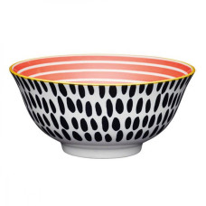 Миска Kitchen Craft RED SWIRL, керамика, диаметр 16 см, 500 мл
