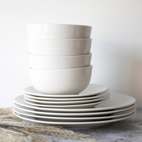 Bowl for muesli Mikasa Ridged, porcelain, diameter 15.5 cm