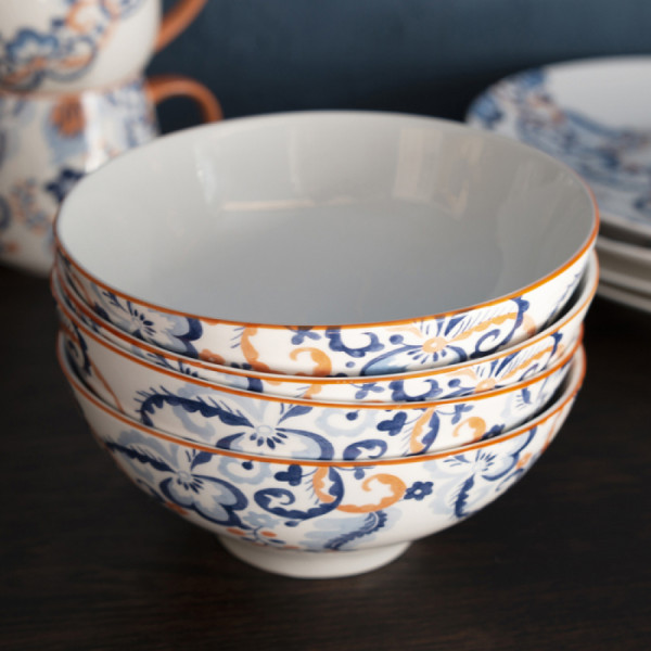 Набор блюд для мюсли CreativeTops Rococo Silk, фарфор, диаметр 16 см, 4 шт.