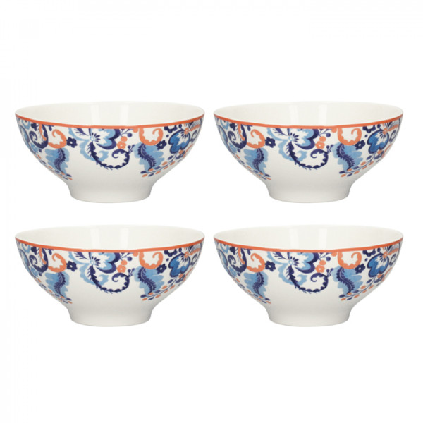 Набор блюд для мюсли CreativeTops Rococo Silk, фарфор, диаметр 16 см, 4 шт.