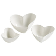 Набор мисок Maxwell Williams WHITE BASICS HEART, пр. 3