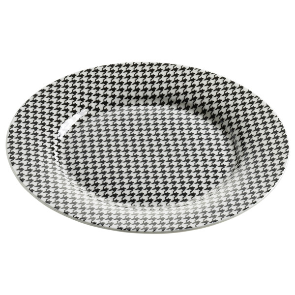 Тарелка обеденная Maxwell Williams HOUNDTOOTH ART DECO, фарфор, диаметр 20 см