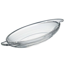 La Rochere BALI dessert plate, oval, glass, 25 x 8 x 3 cm