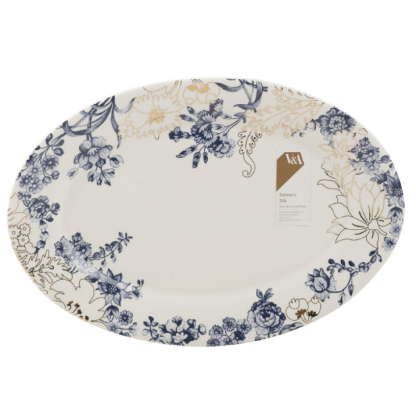 Блюдо овальная CreativeTops Palmers Silk, фарфор, 35 см