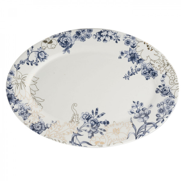 Блюдо овальная CreativeTops Palmers Silk, фарфор, 35 см