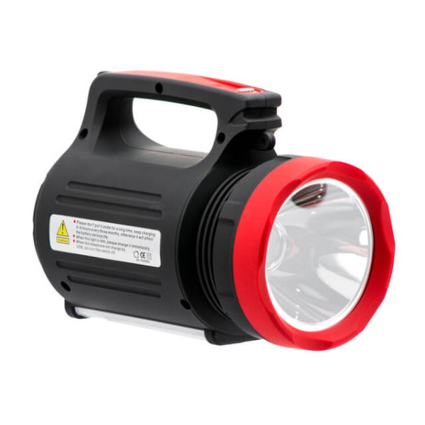 Ліхтар акумуляторний 1 LED 5 W + 22 SMD, виносна сонячна панель, виносні 2 led лампи, кабель для зарядки телефону-планшета Intertool LB-0105