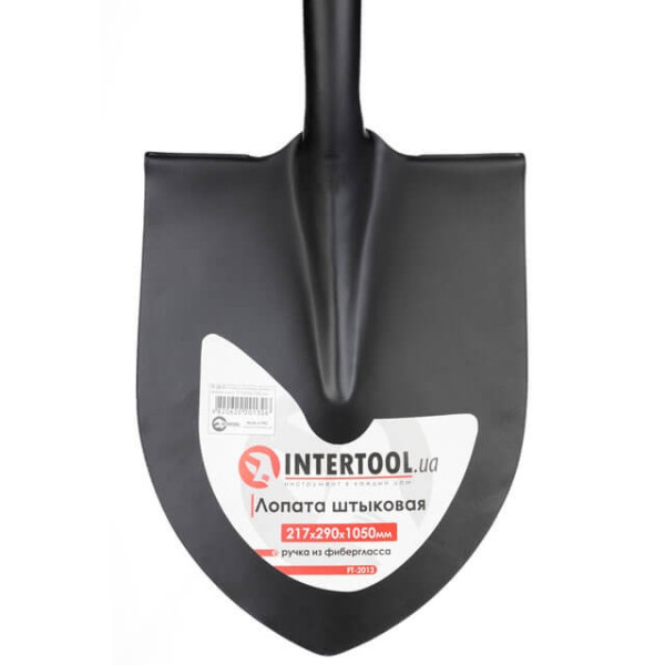 Лопата штыковая, ручка из фибергласа, 217х290х1050 мм Intertool FT-2013