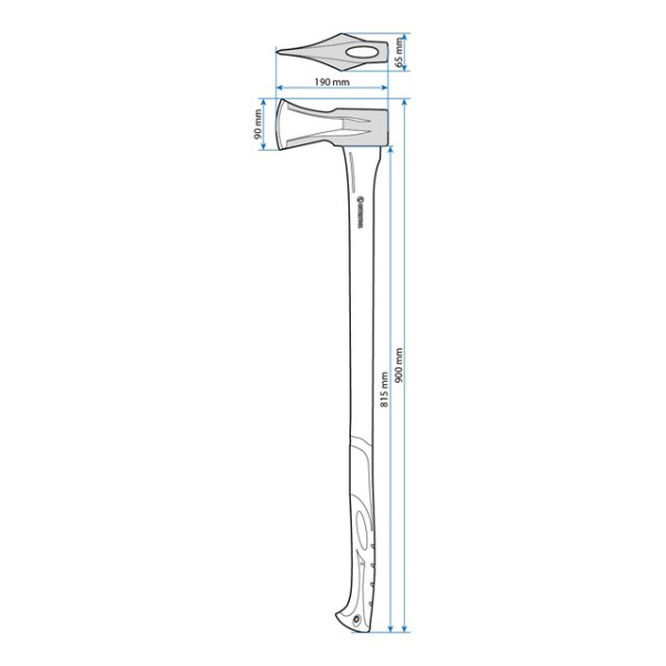 Колун кованый 2200 г, ручка из фибергласа Intertool HT-0275