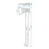 Топор 1000 г, ручка из фибергласа Intertool HT-0263