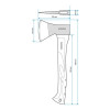 Топор 600 г, ручка из фибергласа Intertool HT-0261