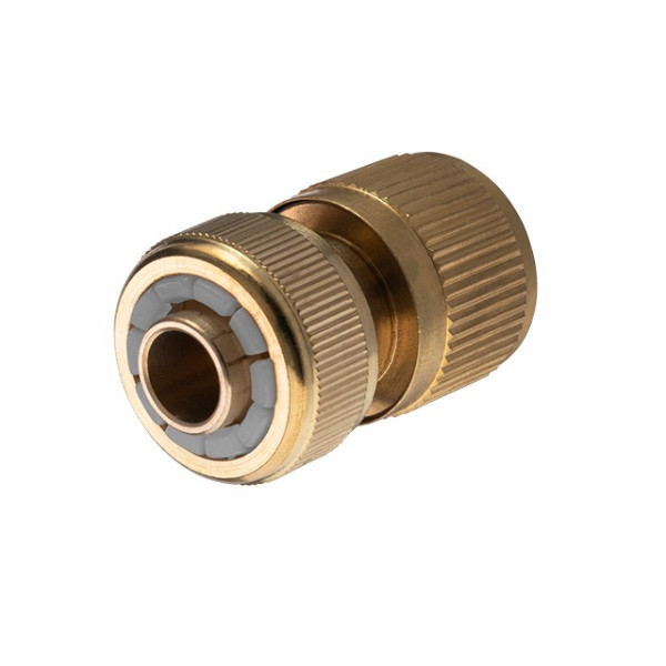 Brass connector with aquastop 1/2 for hose 1/2 STORM Intertool GE-1219