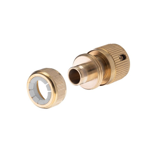 Brass connector with aquastop 1/2 for hose 1/2 STORM Intertool GE-1219