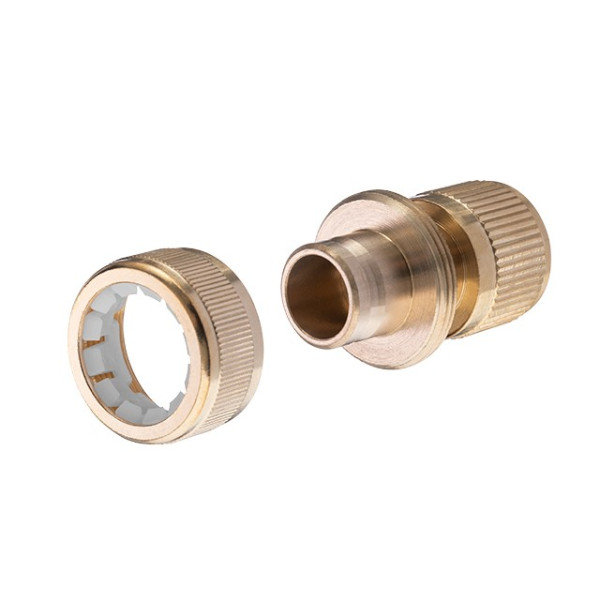 Brass connector with aquastop 1/2 for hose 3/4 STORM Intertool GE-1217