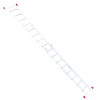 Transformer aluminum ladder 4*4 steps, 4.7 m Intertool LT-0029