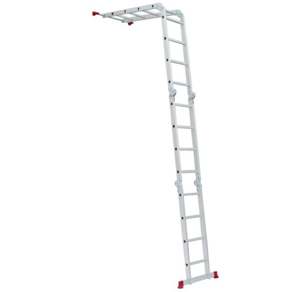 Transformer aluminum ladder 4*4 steps, 4.7 m Intertool LT-0029
