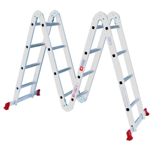 Transformer aluminum ladder 4*4 steps, 4.7 m Intertool LT-0029