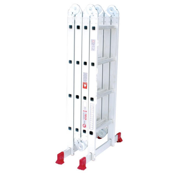 Transformer aluminum ladder 4*4 steps, 4.7 m Intertool LT-0029