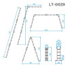 Transformer aluminum ladder 4*4 steps, 4.7 m Intertool LT-0029