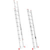 Aluminum ladder, 2-section, universal, folding, 2*10 steps, 4.8 m Intertool LT-0210
