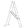 Aluminum ladder, 2-section, universal, folding, 2*10 steps, 4.8 m Intertool LT-0210