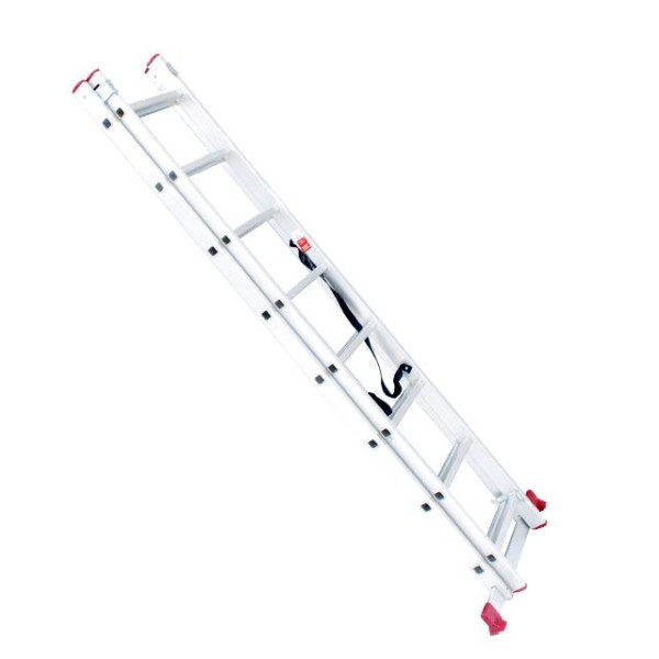 Aluminum ladder, 2-section universal folding, 2*8 steps, 3.69 m Intertool LT-0208