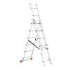 Aluminum ladder, 3-section universal folding, 3*6 steps, 3.4 m Intertool LT-0306