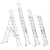 Aluminum ladder, 3-section universal folding, 3*9 steps, 5.93 m Intertool LT-0309