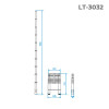 Aluminum ladder, telescopic 10 steps, 3.20 m Intertool LT-3032