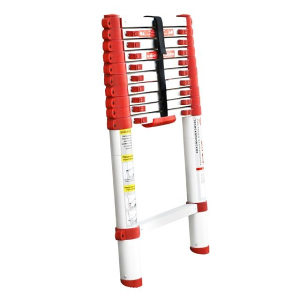 Aluminum ladder, telescopic 10 steps, 3.20 m Intertool LT-3032