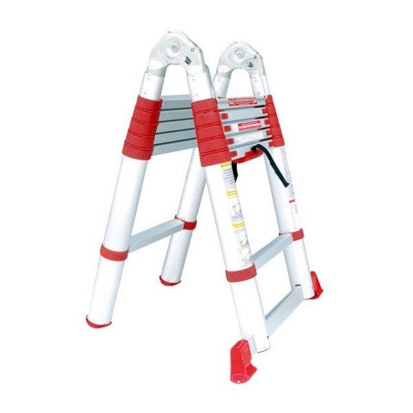 Aluminum ladder, universal, folding, telescopic 12 steps, 3.85 m Intertool LT-3039